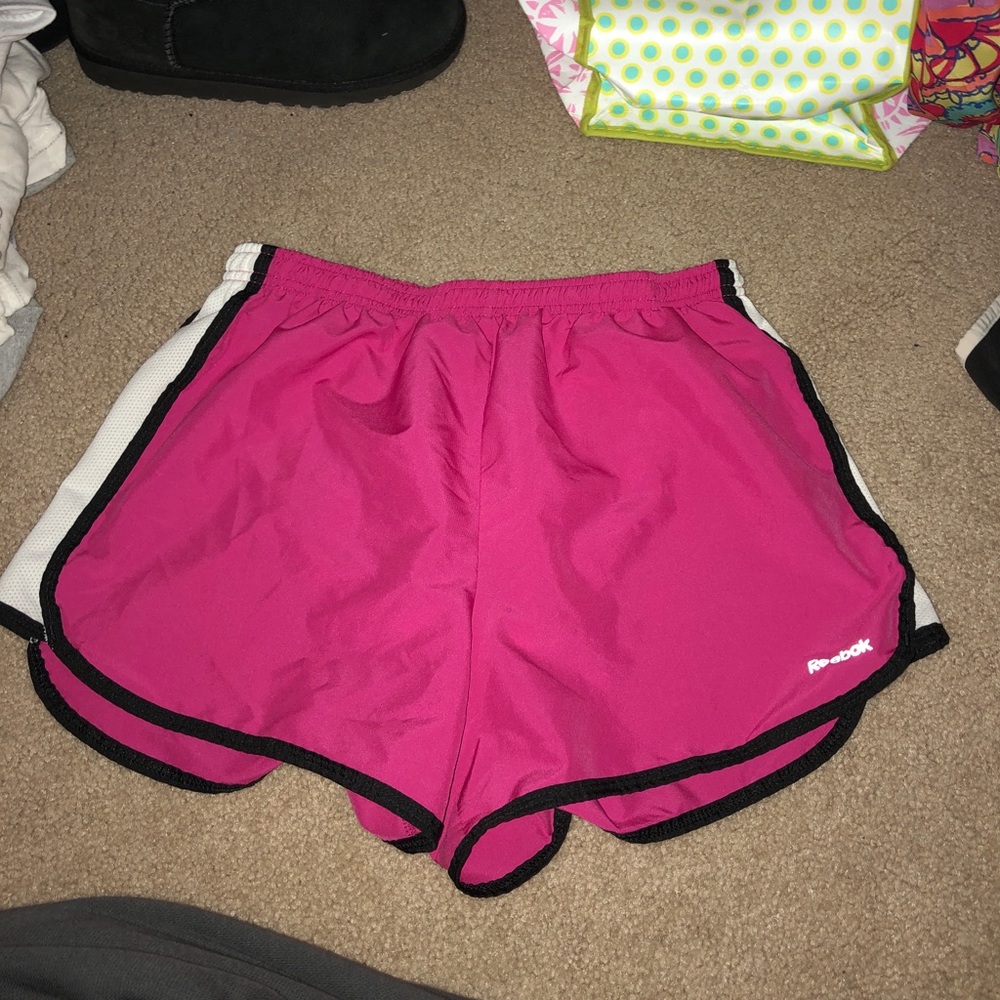 Pink running shorts